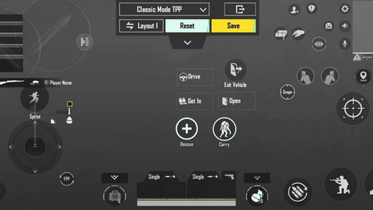 BGMI 4 Finger Claw Control Layout Code