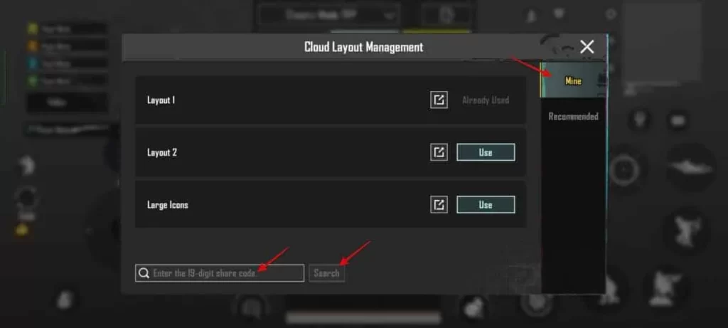 Enter the 19-digit share code > Search