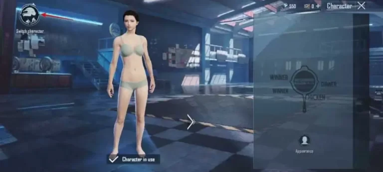 Tap on the Switch Character button 